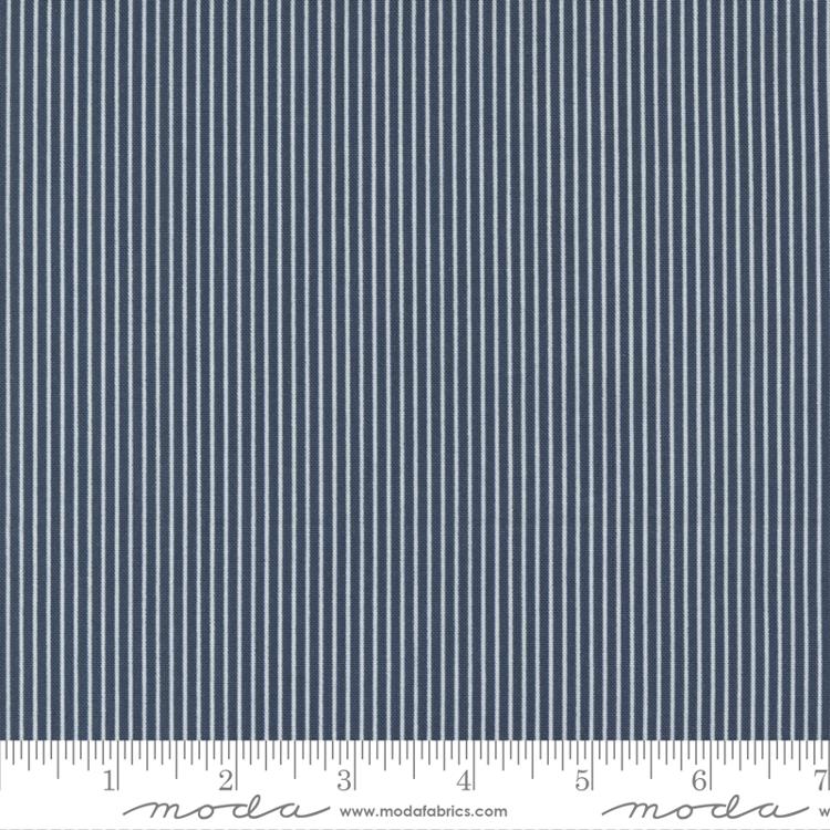 Sunnyside Stripes Navy | Camille Roskelley | Moda Fabrics | 55287 12 | Sold in 1/2 Yd