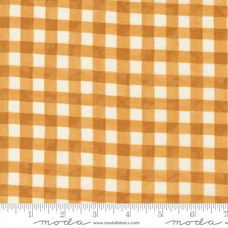 Harvest Wishes Gingham Light Pumpkin | Deb Strain | Moda Fabrics | 56065 18 | Sold in 1/2 Yd