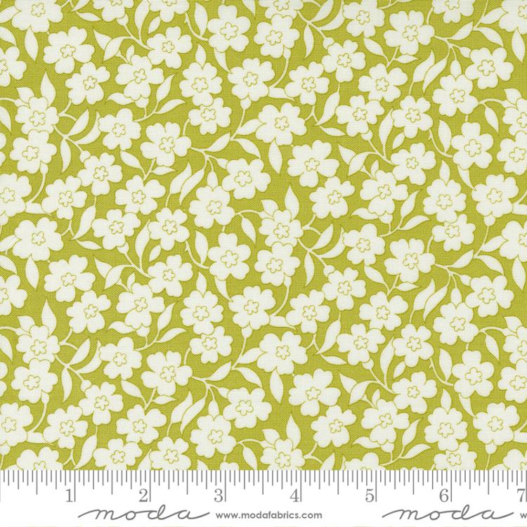 Flower Power Avocado | Maureen McCormick | Moda Fabrics | 33711 26 | Sold in 1/2 Yd