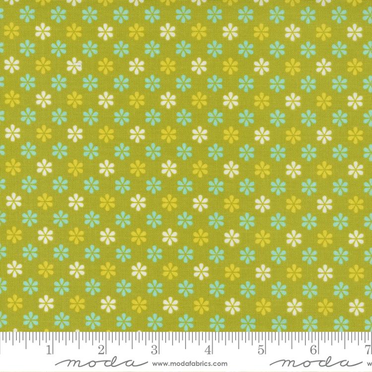 Flower Power Chartreuse | Maureen McCormick | Moda Fabrics | 33715 16 | Sold in 1/2 Yd
