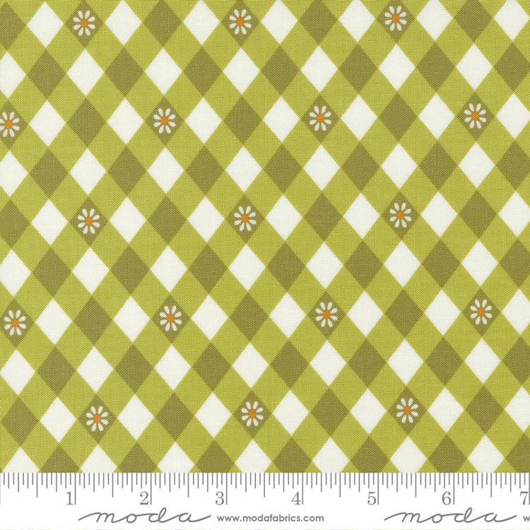 Flower Power Avocado | Maureen McCormick | Moda Fabrics | 33717 18 | Sold in 1/2 Yd