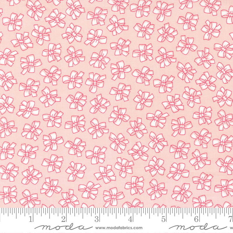 Lighthearted Ribbon Light Pink | Camille Roskelley | Moda Fabrics | 55293 17 | Sold in 1/2 Yd