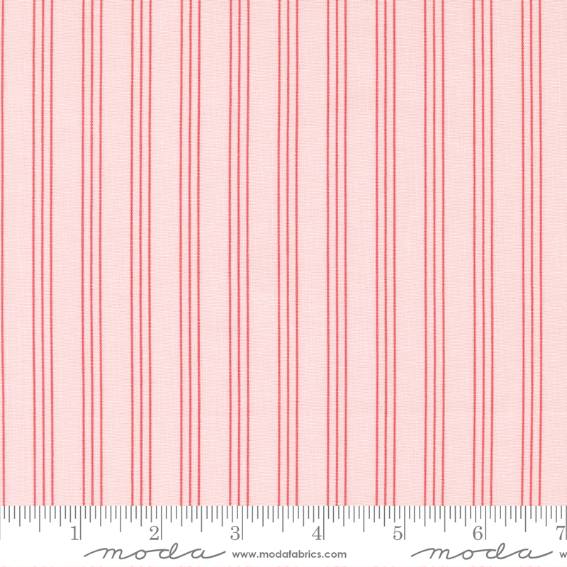 Lighthearted Stripe Light Pink | Camille Roskelley | Moda Fabrics | 55296 17 | Sold in 1/2 Yd