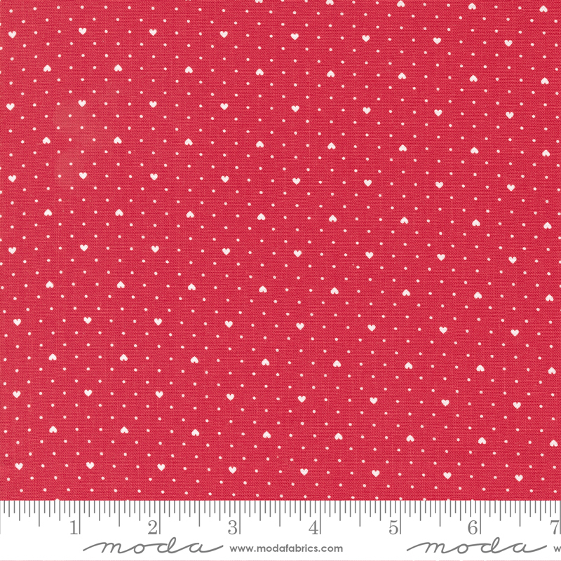 Lighthearted Heart Dot Red | Camille Roskelley | Moda Fabrics | 55298 12 | Sold in 1/2 Yd