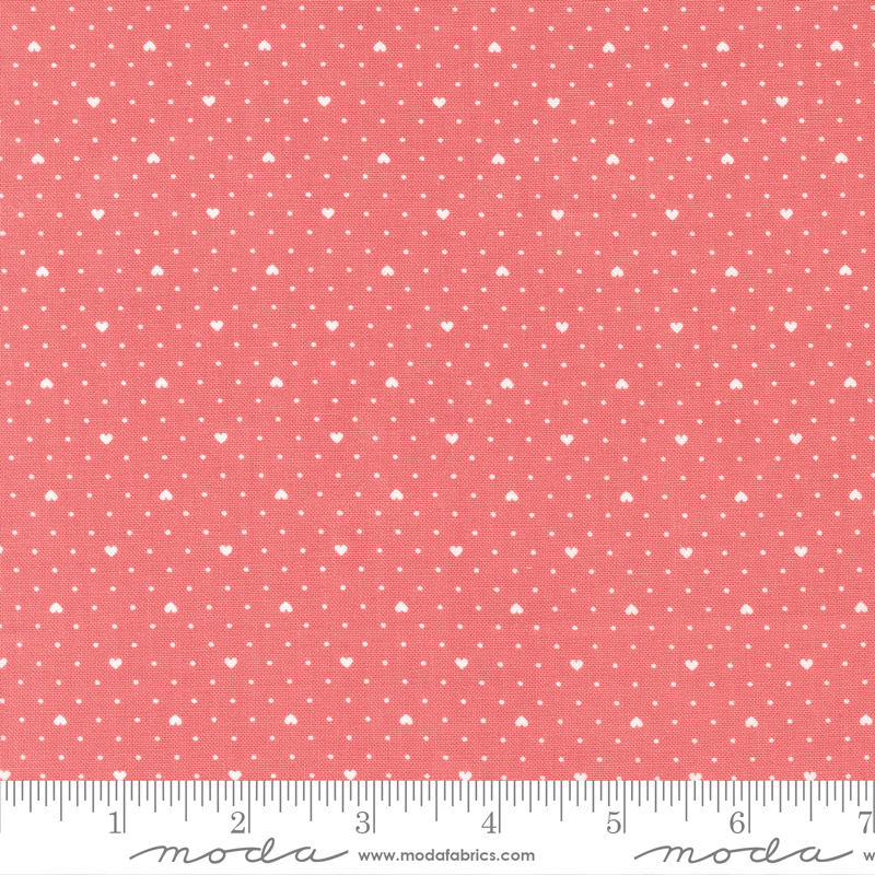 Lighthearted Heart Dot Pink | Camille Roskelley | Moda Fabrics | 55298 15 | Sold in 1/2 Yd