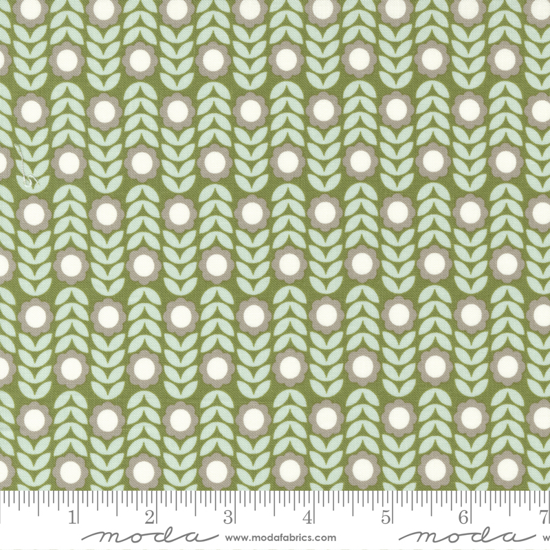 Main Street Flower Shop Grass | Sweetwater | Moda Fabrics | 55646 13 | Sold in 1/2 Yd