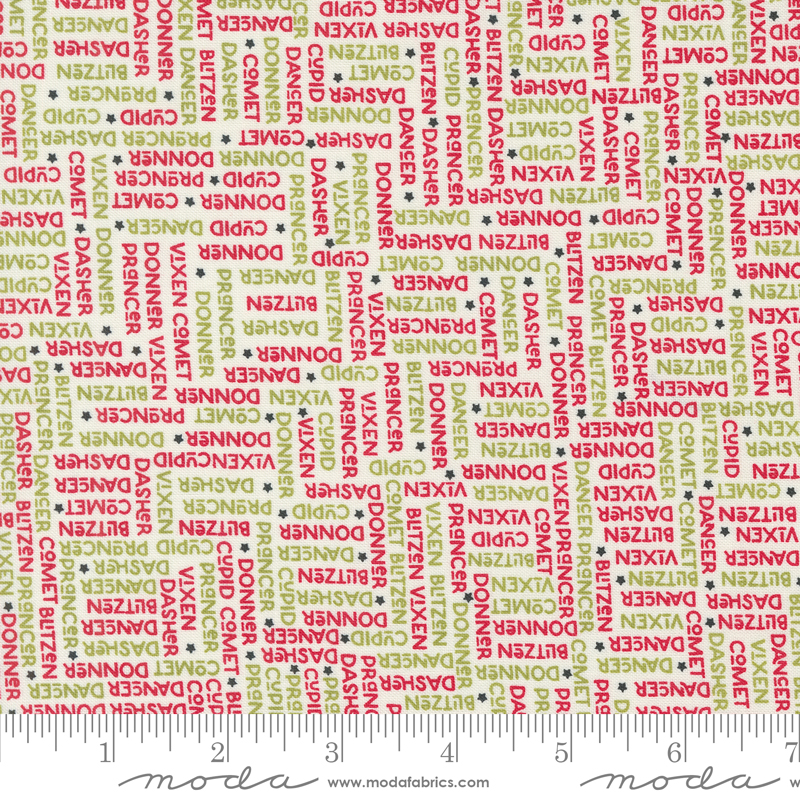 On Dasher The Herd Vanilla | Sweetwater | Moda Fabrics | 55663 11 | Sold in 1/2 Yd