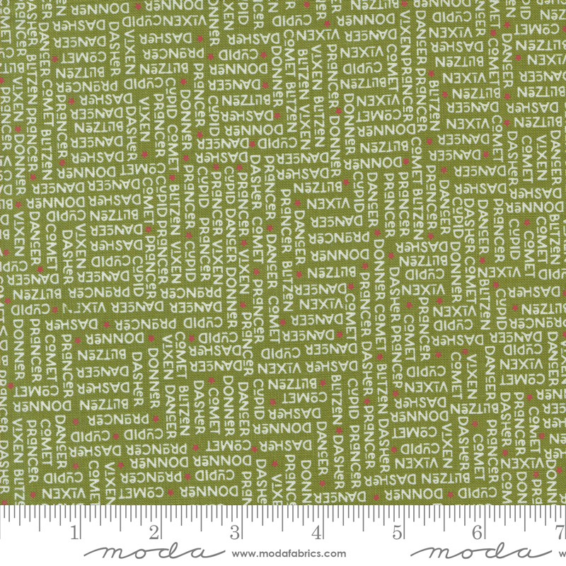 On Dasher The Herd Pine | Sweetwater | Moda Fabrics | 55663 13 | Sold in 1/2 Yd