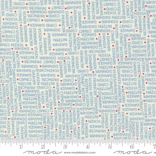 On Dasher The Herd Frost | Sweetwater | Moda Fabrics | 55663 24 | Sold in 1/2 Yd