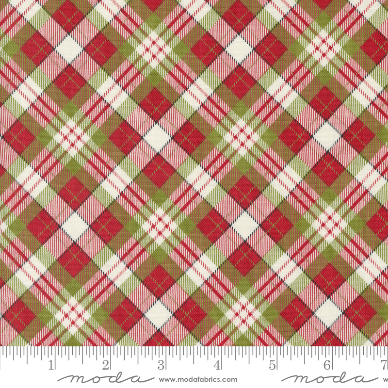 On Dasher Plaid Red | Sweetwater | Moda Fabrics | 55664 11 | Sold in 1/2 Yd