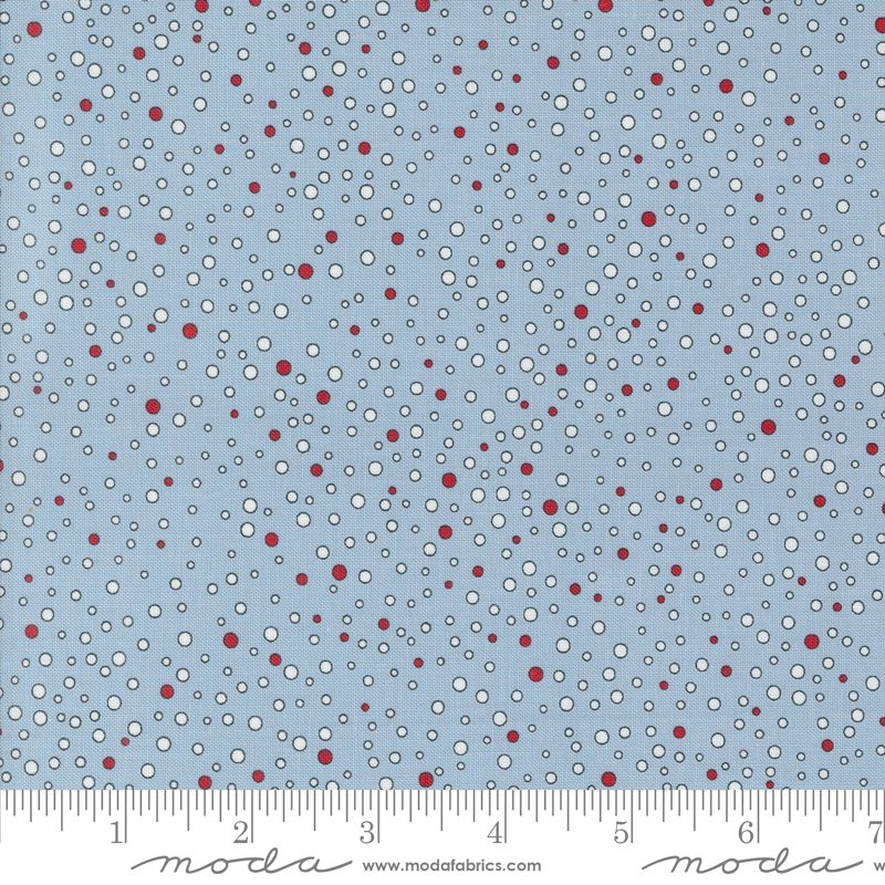 On Dasher Snowballs Frost | Sweetwater | Moda Fabrics | 55665 14 | Sold in 1/2 Yd