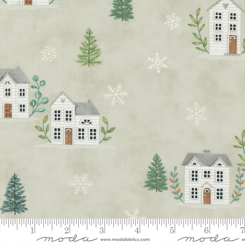 Holidays At Home Farmhouse All Over Pebble Grey | Deb Strain | Moda Fabrics | 56071 16 | Sold in 1/2 Yd