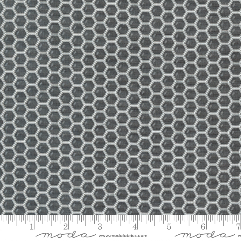 Honey Lavender Honeycomb Charcoal | Deb Strain | Moda Fabrics | 56085 17 | Sold in 1/2 Yd