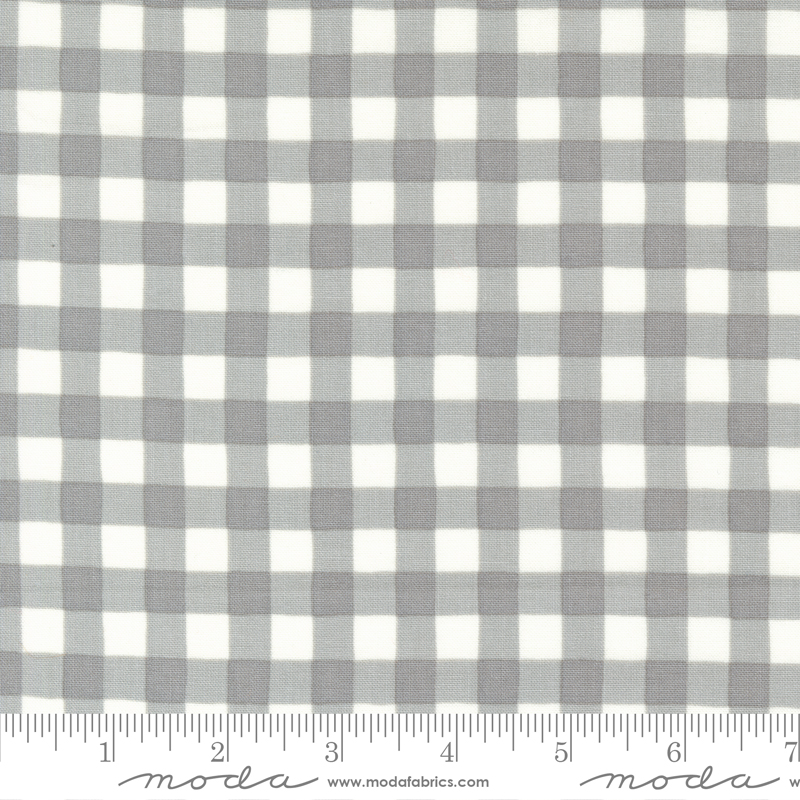 Honey Lavender Garden Gingham Dove Grey | Deb Strain | Moda Fabrics | 56086 16 | Sold in 1/2 Yd