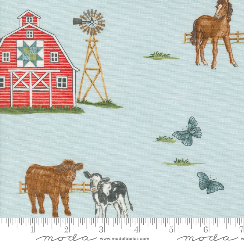 Willows Farm Farm All Over Sky | Deb Strain | Moda Fabrics | 56100 16 | Sold in 1/2 Yd