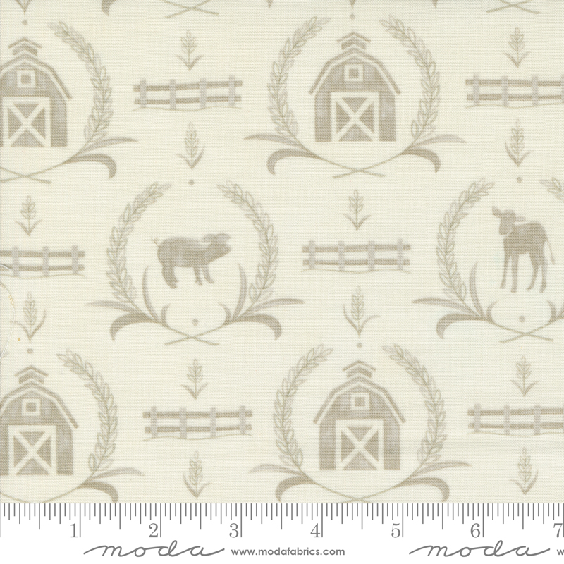 Willows Farm Farm Yard Damask Cloud | Deb Strain | Moda Fabrics | 56102 11 | Sold in 1/2 Yd