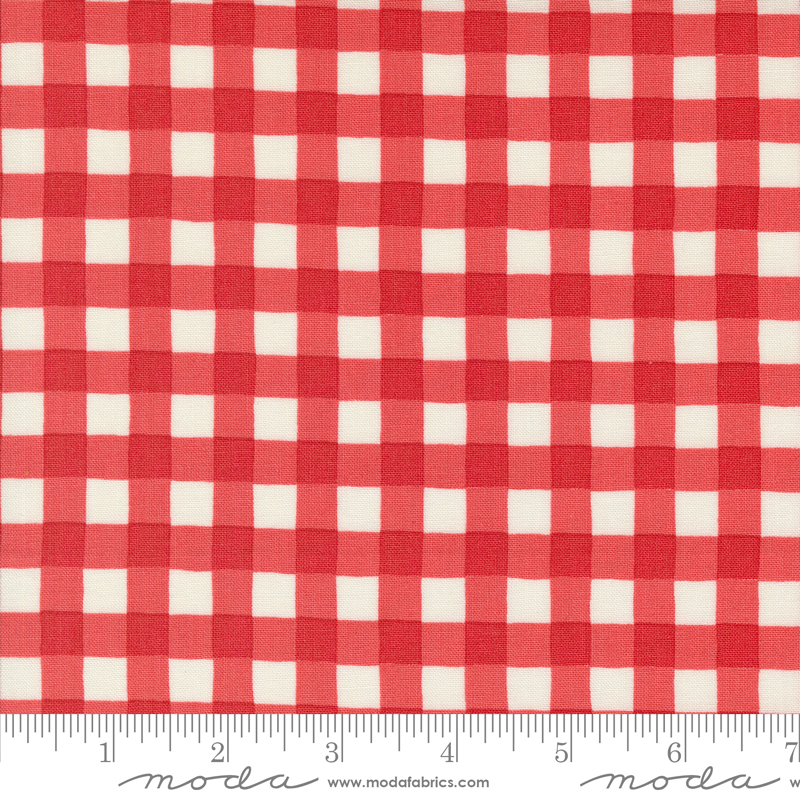 Willows Farm Farm House Gingham Barn Red | Deb Strain | Moda Fabrics | 56108 21 | Sold in 1/2 Yd