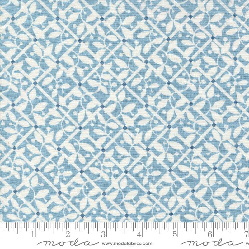 Shoreline Lattice Light Blue | Camille Roskelley | Moda Fabrics | 55303 12 | Sold in 1/2 Yd