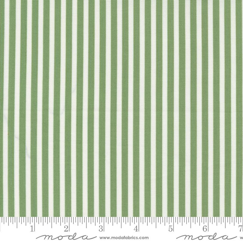 Shoreline Stripes Green | Camille Roskelley | Moda Fabrics | 55305 15 | Sold in 1/2 Yd