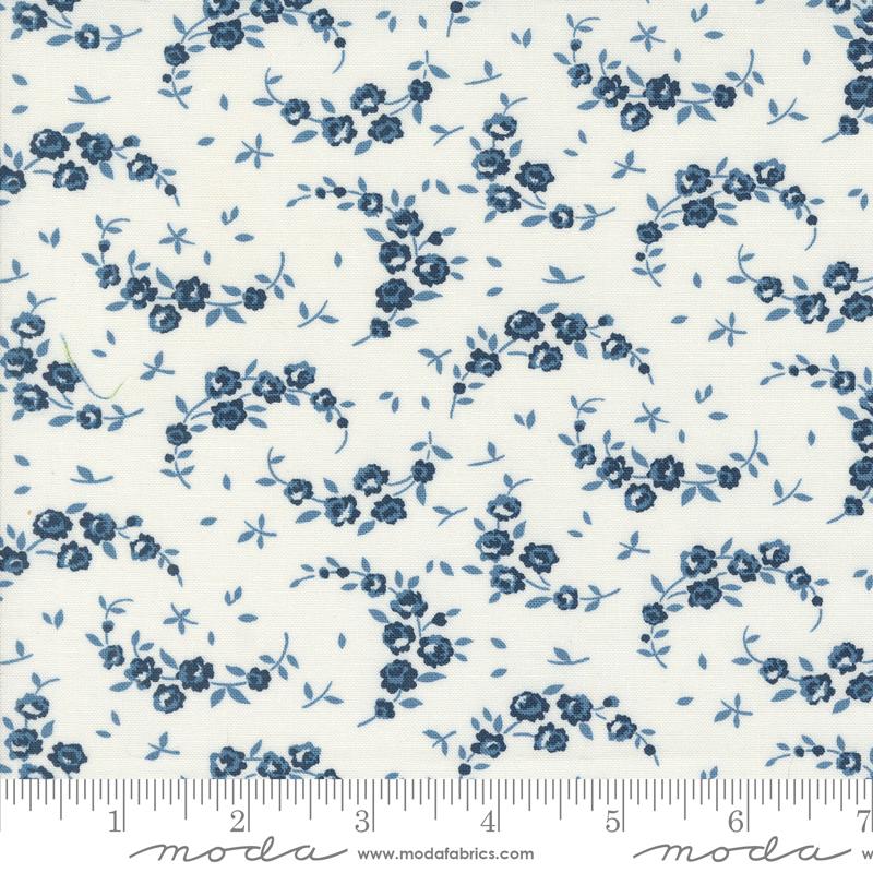 Shoreline Summer Cream Navy | Camille Roskelley | Moda Fabrics | 55308 24 | Sold in 1/2 Yd