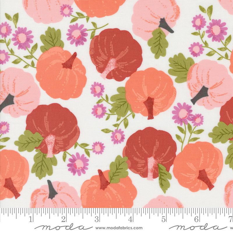 Hey Boo Pumpkin Patch Cloud | Lella Boutique | Moda Fabrics | 5210 11 | Sold in 1/2 Yd