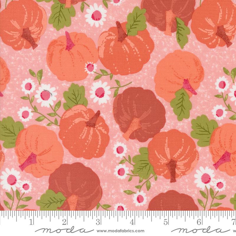 Hey Boo Pumpkin Patch Bubble Gum Pink | Lella Boutique | Moda Fabrics | 5210 13 | Sold in 1/2 Yd