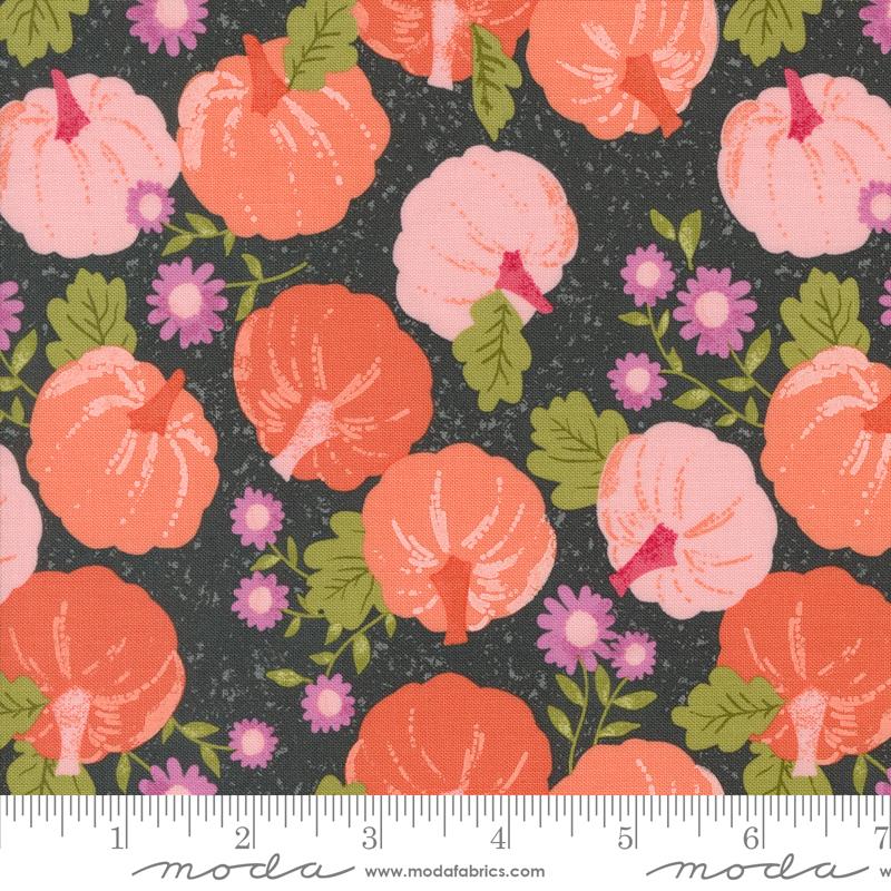 Hey Boo Pumpkin Patch Midnight | Lella Boutique | Moda Fabrics | 5210 16 | Sold in 1/2 Yd