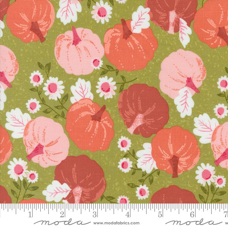 Hey Boo Pumpkin Patch Witchy Green | Lella Boutique | Moda Fabrics | 5210 17 | Sold in 1/2 Yd