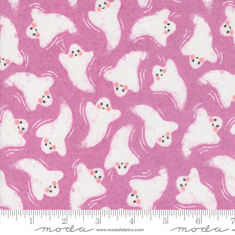 Hey Boo Friendly Ghosts Purple Haze | Lella Boutique | Moda Fabrics | 5211 15 | Sold in 1/2 Yd