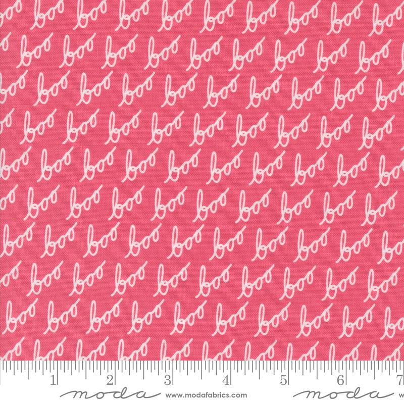 Hey Boo Boo Words Love Potion Pink | Lella Boutique | Moda Fabrics | 5212 14 | Sold in 1/2 Yd