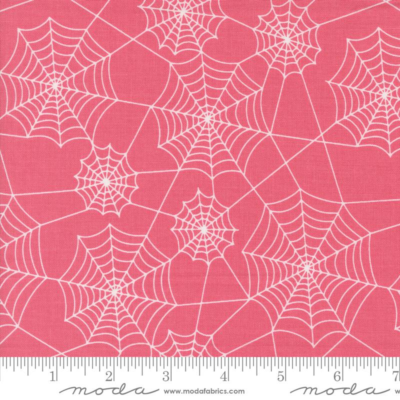 Hey Boo Webs Love Potion Pink | Lella Boutique | Moda Fabrics | 5213 14 | Sold in 1/2 Yds