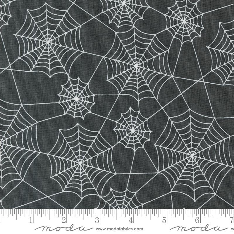 Hey Boo Webs Midnight | Lella Boutique | Moda Fabrics | 5213 16 | Sold in 1/2 Yds