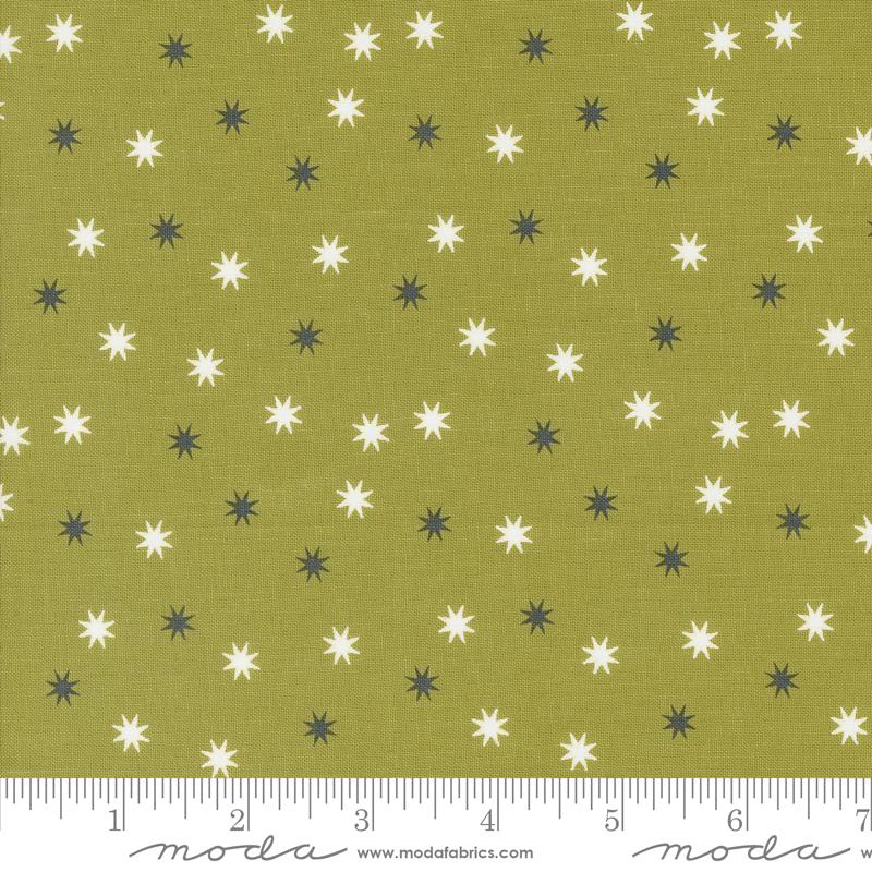 Hey Boo Practical Magic Stars Witchy Green | Lella Boutique | Moda Fabrics | 5215 17 | Sold in 1/2 Yds