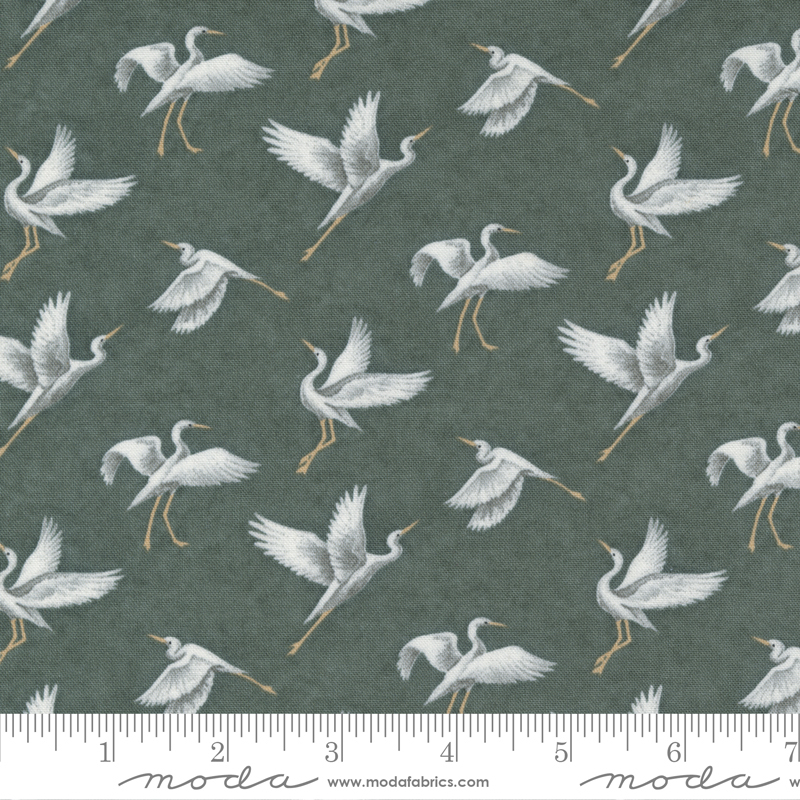 Watermarks Egrets Tartan | Holly Taylor | Moda Fabrics | 6912 18 | Sold in 1/2 Yd