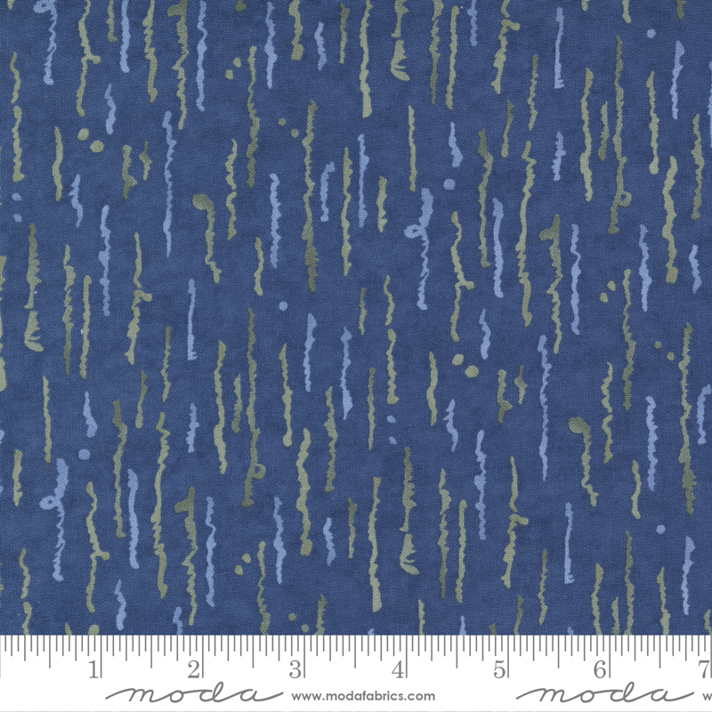 Watermarks Drizzle Indigo | Holly Taylor | Moda Fabrics | 6918 14 | Sold in 1/2 Yd