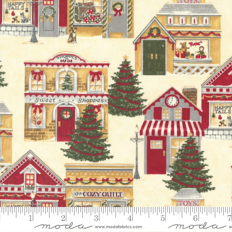 Shoppes On Main Little Shoppes Ecru | Holly Taylor | Moda Fabrics | 6920 11 | Sold in 1/2 Yd