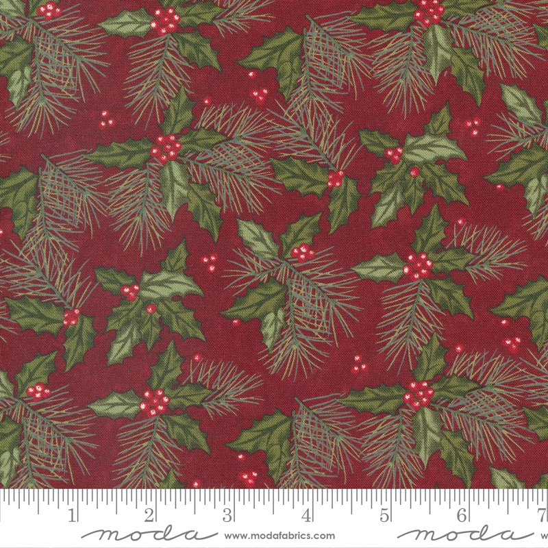 Shoppes On Main Holly Crimson | Holly Taylor | Moda Fabrics | 6923 12 | Sold in 1/2 Yd