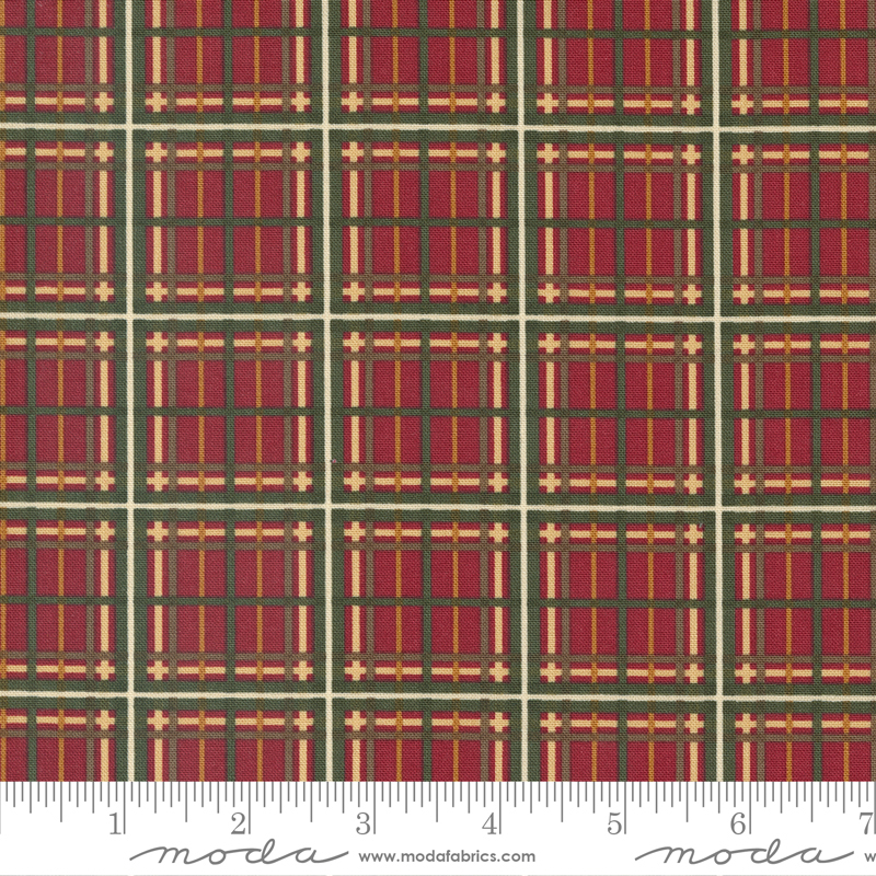 Shoppes On Main Plaid Crimson | Holly Taylor | Moda Fabrics | 6924 12 | Sold in 1/2 Yd