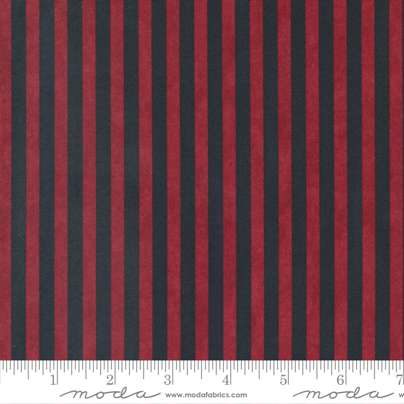 Shoppes On Main Awning Stripes Crimson | Holly Taylor | Moda Fabrics | 6926 17 | Sold in 1/2 Yd