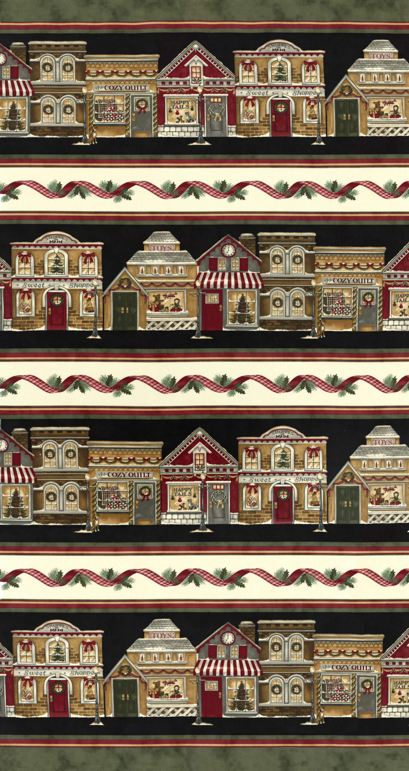 Shoppes On Main Border Stripes Charcoal | Holly Taylor | Moda Fabrics | 6927 17 | Sold in 1/2 Yd