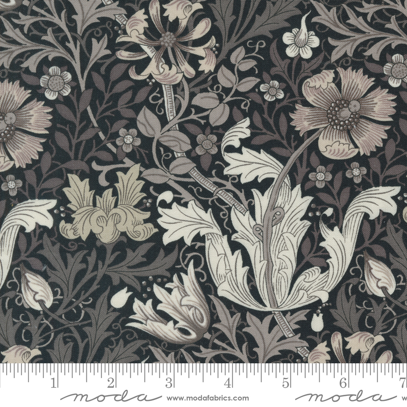 Ebony Suite Best of Morris Compton Ebony | Barbara Brackman | Moda Fabrics | 8383 16 | Sold in 1/2 Yd