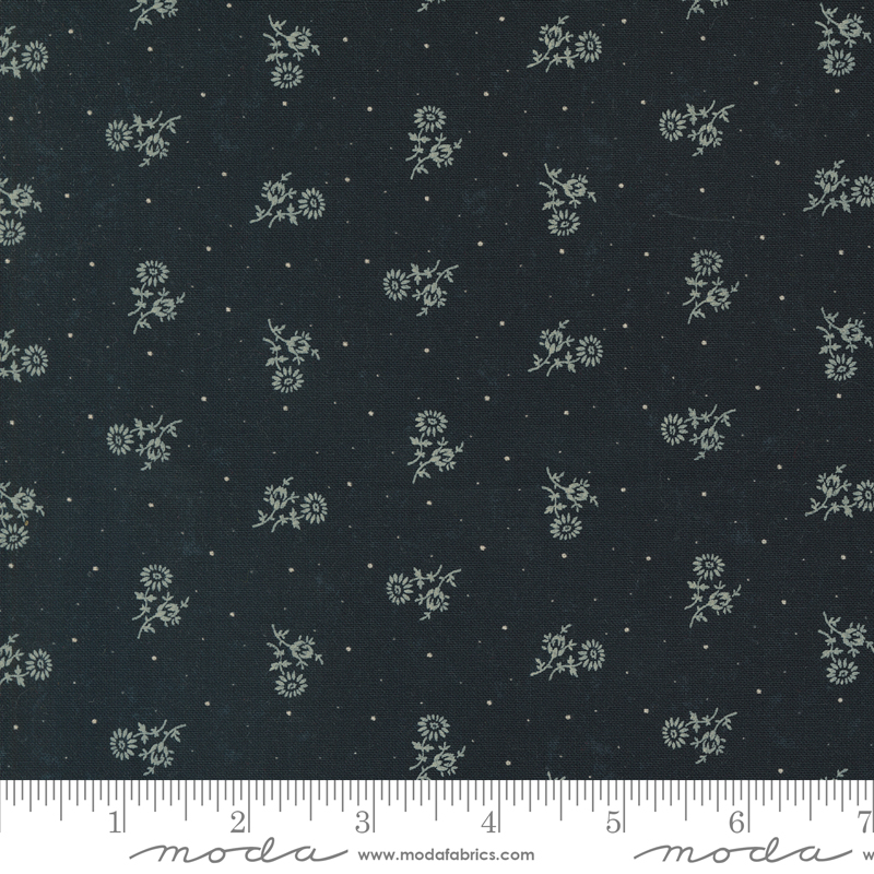 Blackbirds Nest Thistle Black | Kansas Troubles Quilters | Moda Fabrics | 9751 19 | Sold in 1/2 Yd