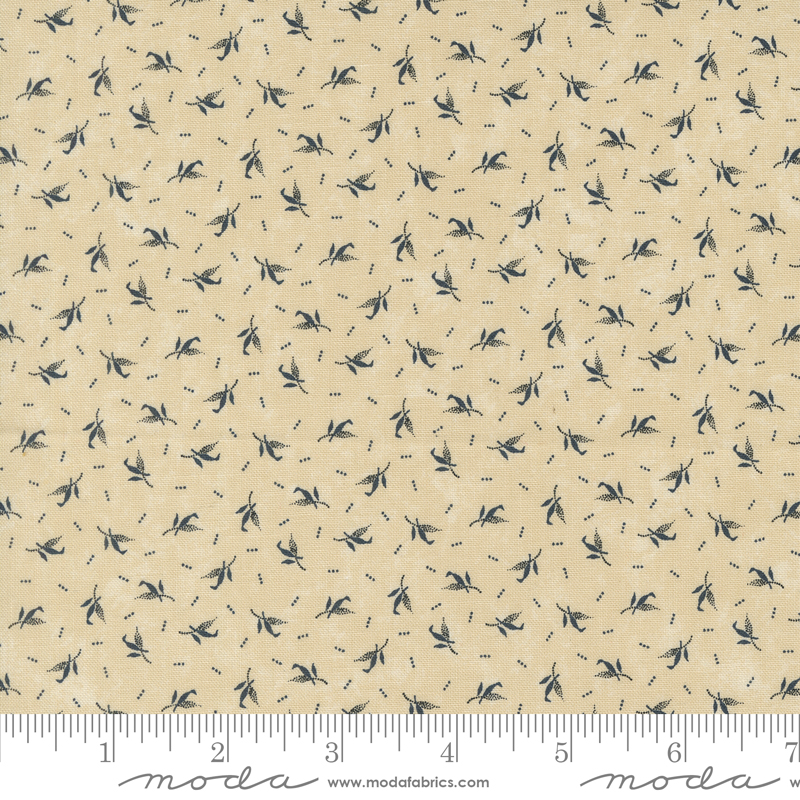 Blackbirds Nest Feathers Tan | Kansas Troubles Quilters | Moda Fabrics | 9754 11 | Sold in 1/2 Yd
