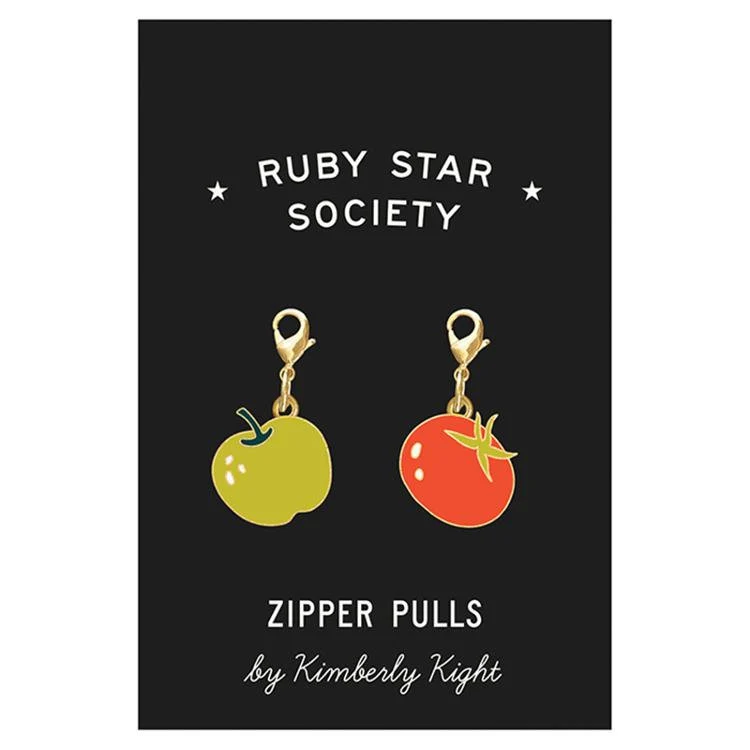 Apple and Tomato Zipper Pulls 2 ct | Kimberly Kight | Ruby Star Society | RS7041