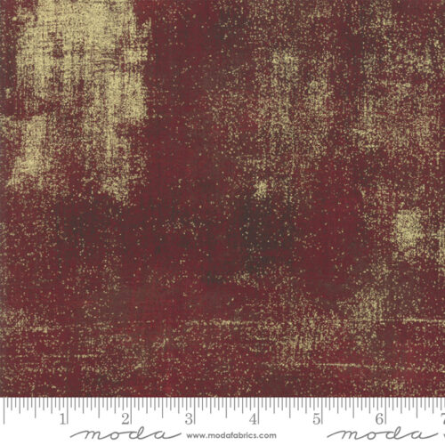 BURGUNDY Metallic Grunge | BasicGrey | Moda Fabrics | 30150 297M | Sold in 1/2 Yds