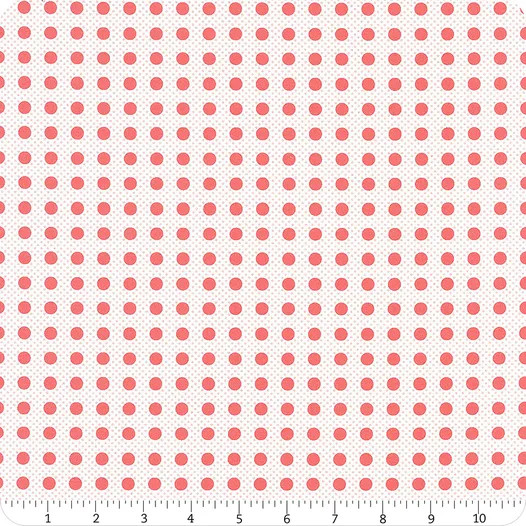 Beautiful Day Scarlet Pin Dot Polka Yardage | Corey Yoder | Moda Fabrics | 29137 21 | Sold in 1/2 Yds