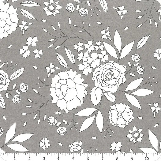 Beautiful Day Slate Blooms Yardage | Corey Yoder | Moda Fabrics | 29132 24 | Sold in 1/2 Yds