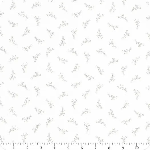 Beautiful Day White and Stone Sprigs Yardage | Corey Yoder | Moda Fabrics | 29134 12 | Sold in 1/2 Yds