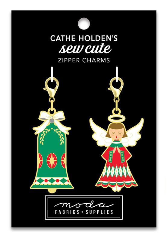 Bell & Angel Zipper Pulls 2 Ct | Cathe Holden | Moda Fabrics | CH131