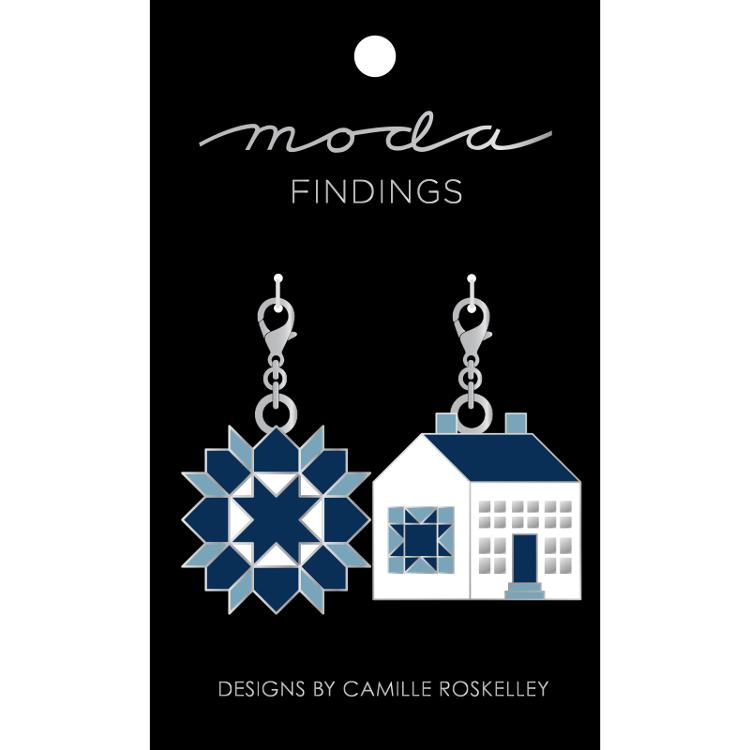 Block & House Zipper Pulls 2 ct | Camille Roskelley | Moda Fabrics | TB110